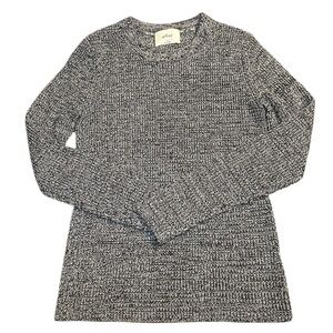 Wilfred Merino Wool Knit Sweater XS Black White Marled Minimalist Essential